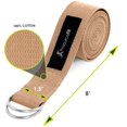thumbnail image 4 of ProsourceFit Metal D-Ring Yoga Strap 8’ Durable Cotton for Stretching and Flexibility, 4 of 4