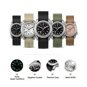 BODERRY Mens Field Watches Titanium Automatic Mechanical Top Brand Dive Wristwatch 100M Waterproof Clock Military Watch for Men