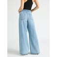 thumbnail image 2 of Scoop Women's and Women’s Plus High Rise Baggy Wide Leg Jeans, Sizes 0-28W, Short & Long Lengths Available, 2 of 3