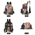 thumbnail image 4 of FORMRS Mini Backpack Purse for Women Travel Daypack Casual Shoulder Bag, Colorful Black, 4 of 7