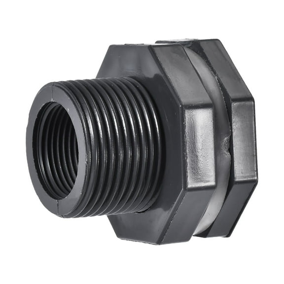 Uxcell G3/4 Female Lengthen Pipe Fitting Bulkhead Fitting with Silicone Gasket Gray