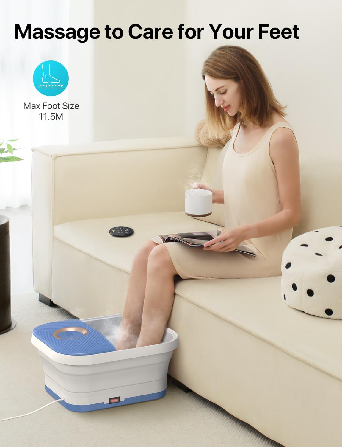 ALLJOY Collapsible Foot Spa Bath with Remote Control photo 7