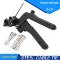 thumbnail image 2 of ECUTEE Metal Zip Ties Cable Tie Tool Stainless Steel Fastening Cable Tie Cutter Tensioner Cutter Tool Cutting Width Within 12mm, 2 of 10