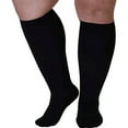 thumbnail image 1 of xinxixnxx 2 Pairs Compression Socks Wide Calf Skin Color Multicolored Practical Knee-High Support Foot Compressor Black/Toe Cover XL, 1 of 6