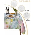 thumbnail image 5 of Easter Rectangle Tablecloth, Country Spring Bunny Eggs Botanicals Wooden Plank Waterproof & StainResistant Tablecloth, Washable Oil-proof Table Cover for Dining/Party/Wedding/Camping/Buffet 60x84 In, 5 of 9