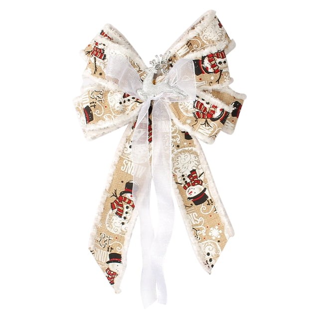 Christmas Bow Tree Pendant Cloth Ribbon Christmas Party Decoration Supplies