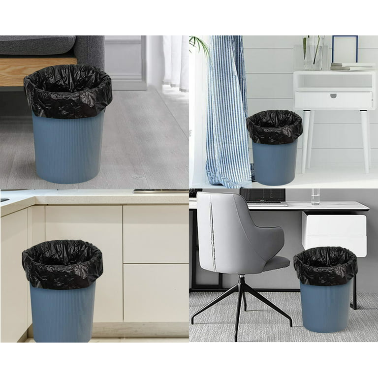 Uxcell Small Trash Bags 0.5 Gallon Garbage Bags Black, 8 Rolls