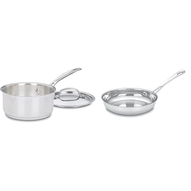 Batería de cocina Cuisinart: cazo de 1.5 qt y sartén de 20 cm
