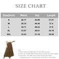 thumbnail image 4 of Girls Skirt Solid Boho Casual Tiered High Waist A Line Flowy Long Skirt - Elastic Waist Maxi Skirt Ruffle Long Skirt with Drawstring Casual Skirt - Summer Swing Ankle Length Skirts Wine S, 4 of 9