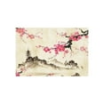thumbnail image 4 of Vintage Watercolor Spring Cherry Blossom Landscape Cotton Linen Tapestry Wall Art Home Decor, Tapestries Wall Hanging Art Sets, 60W X 40L Inch, 4 of 5