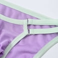 thumbnail image 3 of TANBOM Men's Comfortable Triangle Thong Nylon Underwear Purple/White/Black/Gray M 4-Pack, 3 of 6