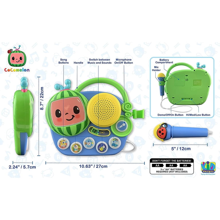 eKids Cocomelon Singalong Boombox with Microphone photo 6
