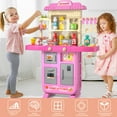 thumbnail image 2 of iHaHa Girls Play Kitchen Set for Ages 3-6, Pretend Toys Play Food Kitchen, Christmas Birthday Gifts for Kids Girls 3 4 5 6 Years Old, 2 of 8