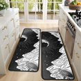 thumbnail image 4 of Kitchen Rugs Sets Of 2,Black Gothic Moon Mountain Pattern Anti Fatigue Kitchen Mat Rugs Non Slip Washable,Decorative Kitchen Floor Mats for Kitchen,Sink,Laundry,17"x47"+17"x47", 4 of 5