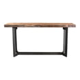 thumbnail image 3 of Bent Console Table Smoked-Color:Brown,Material:Solid Acacia wood, 3 of 6