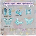 thumbnail image 3 of 1 Box 400Pcs Butterfly Nail Charms Mini Resin Cabochons 3D Butterflies Cabochon No Hole Charm Beads Bulk Vase Fillers Butterflies Decor for Jewelry Making Kits Nails Art DIY Craft Supplies, 3 of 6