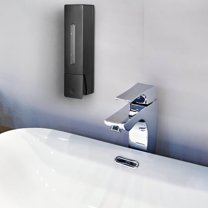 Shower Soap Dispenser， Bathroom Set Shampoo Conditioner Body Wash Dispenser， Wall Mounted Shower Shampoo Dispenser 3 Chamber No Drill ，For Home Star Hotel 400Ml Black