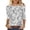 A Multicolor, variant on Women's Tunic Tops 3/4 Sleeve Floral Print Crewneck Blouses Boho Casual Summer Shirts Plus Size Dressy Blouses F Multicolor L
