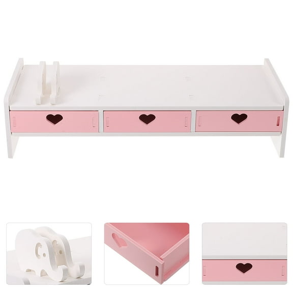 GOOHOCHY  White Monitor Office Desk Stand Elevator Computer Screen Riser for