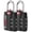 Black, variant on Forge TSA Approved Luggage Locks, 2 Pack, Durable Zinc Alloy, 3 Digit Combination, Open Alert Indicator, Travel Security Locks.