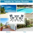thumbnail image 4 of Costway 3PCS Bistro Set Garden Backyard Table Chairs Outdoor Patio Furniture Folding, 4 of 11