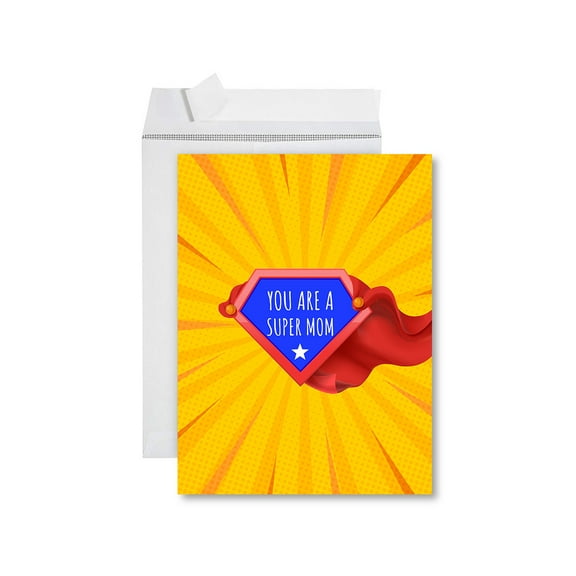 Koyal Wholesale Funny Mother's Day Jumbo Card With Envelope, You Are A Super Mom, Set of 1