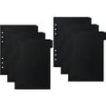 thumbnail image 3 of OFFIGAM 6Pcs Notebook Tab Dividers Black Plastic Binder Dividers for Report Journal Separation, 3 of 11
