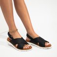 thumbnail image 4 of Vedolay Summer Sandal Women's Cute Slip-on Flatform Sandals Casual Wear Walking Wedges,Brown 6.5, 4 of 5