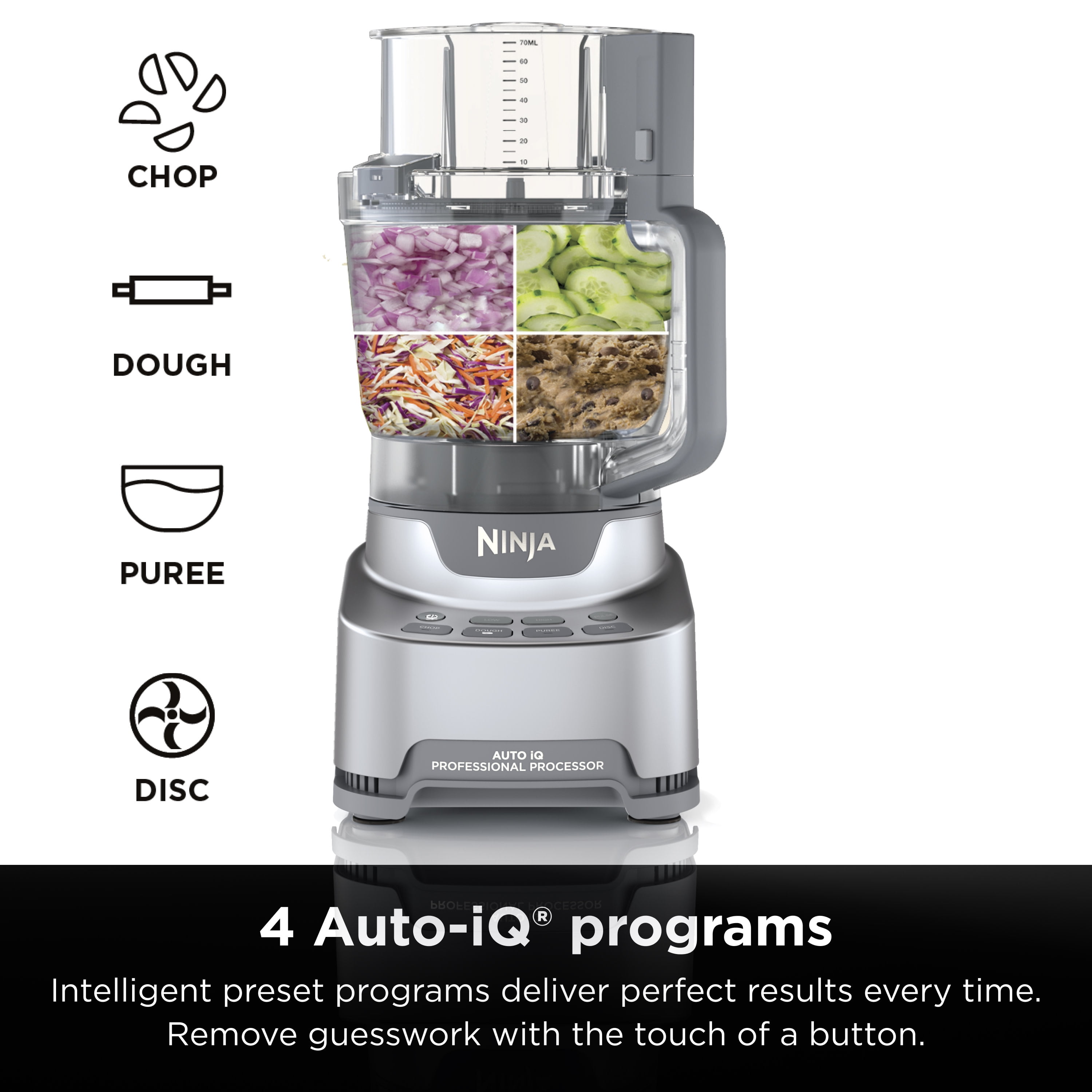 Ninja 12 Cups 1000-Watt Platinum Silver Food Processor