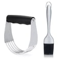 thumbnail image 4 of SHISUYAN 3PCS Stainless Steel Pastry Cutter Dough Blender BBQ Brush Set for Kitchen Home Restaurant, 4 of 9