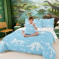 thumbnail image 5 of Erosebridal Dinosaur Skull Bedding Comforter Set, Blue White King Bedding Sets, 5 of 6
