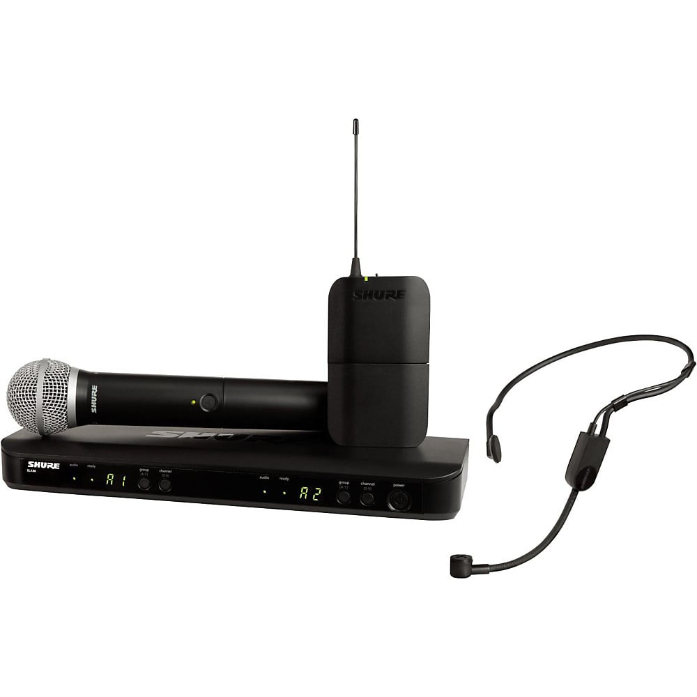 Shure BLX Wireless System BLX1288/P31 Dual Channel Combo Wireless System Microphone system