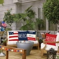 thumbnail image 6 of 4th of July Throw Pillow Covers 18x18 Set of 4 Patriotic Pillow Covers American Flag Day Pillow Covers Memorial Day Independence Day Cushion Covers for Home Outdoor Sofa Couch Decorations (18 inch), 6 of 14