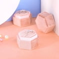 thumbnail image 4 of Dream Lifestyle Velvet Jewelry Ring Box,Hexagon Premium Gorgeous Vintage Double/Single Ring Gift Box with Detachable Lid for Proposal Engagement Wedding Ceremony Decorations(9 Colors), 4 of 8