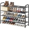 thumbnail image 1 of Organizador de zapatos LINZINAR de metal, 4 niveles, negro, 1 of 6