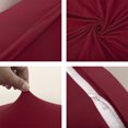 thumbnail image 3 of Inicio de poliéster elástico Zip Hasta asiento del sofá almohada cubierta del amortiguador del cojín 45 x 45cm Rojo oscuro Unique Bargains Almohada Funda, 3 of 6