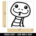 thumbnail image 2 of Peeking Snake Self-Inking Rubber Stamp Ink Stamper - Blue Ink - Small 1 Inch, 2 of 7