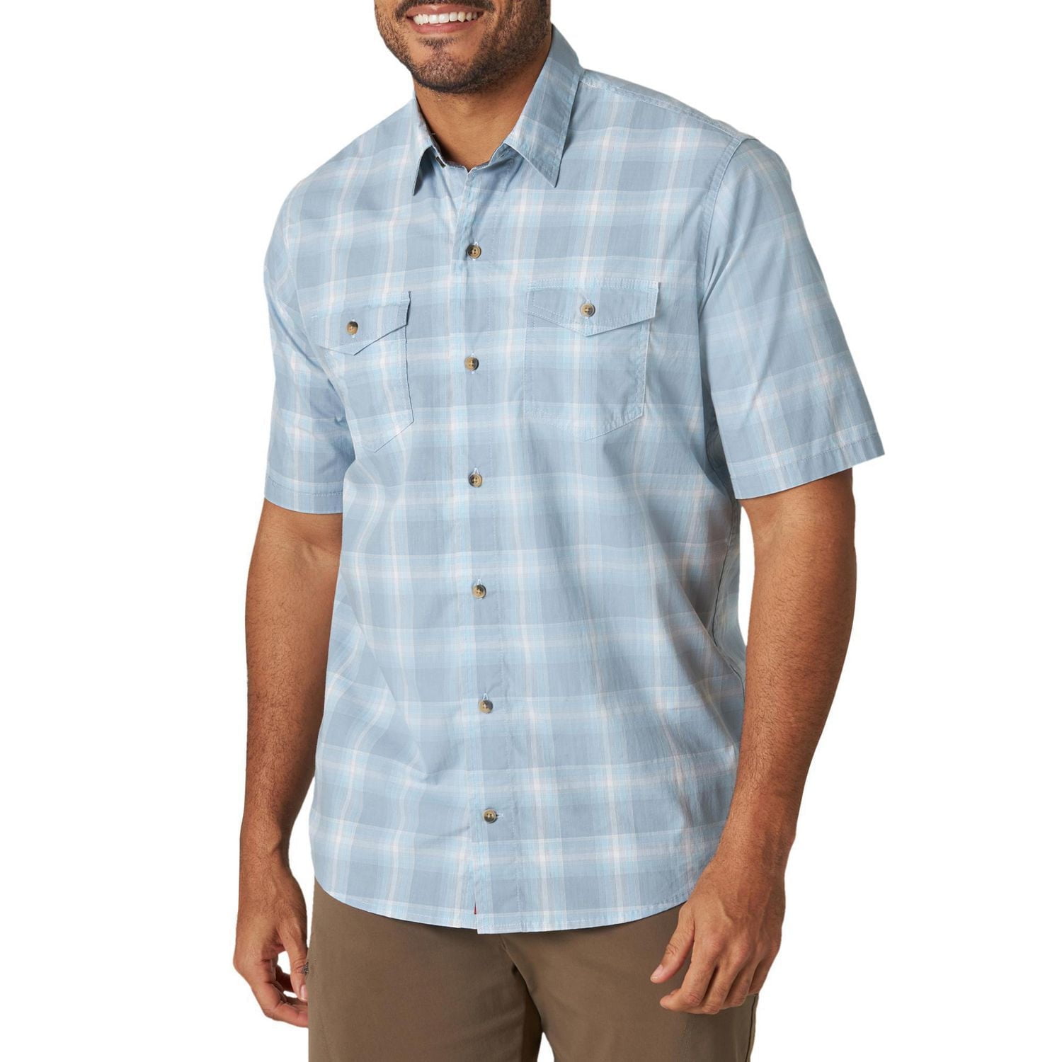 Wrangler Men's Short Sleeve Plaid Shirt