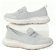thumbnail image 4 of DADAWEN Women's Sneakers Casual Slip on Flat for Work Nurse Mesh Waking Shoes Gray 5.5US, 4 of 4