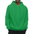 thumbnail image 6 of Domuza Men Hoodies Casual Fashion Long Sleeve Drawstring Hooded Sweatshirt Fall Winter Basic Essential Raglan Hooded Pullover with Kanga Pocket Green S, 6 of 7