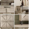 thumbnail image 3 of Shoe Cabinet with 2 Flip Drawers & Open Storage,Farmhouse Shoe Storage Cabinet for Entryway,Freestanding Narrow Organizer Rack with Legs,Foyer,Hallway,Grey, 3 of 16