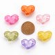 thumbnail image 3 of Transparent Acrylic Beads Bead in Bead Heart Mixed Color 15.5x21.5x12mm Hole: 3mm about 213pcs/500g, 3 of 6