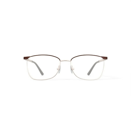 Walmart Women's WM402155-1 Browline Prescription Eyeglasses with Case, Gold