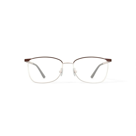 Walmart Women's WM402155-1 Browline Prescription Eyeglasses with Case, Gold