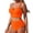 D14/Orange, variant on Afdoent Women's Tankini Swimsuits Solid Color Two Piece Swimwear High Waisted Tankini With Bottoms For Swimming Beach Trendy Beach Swimwear