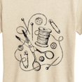 thumbnail image 3 of Instant Message - Vintage Sewing Tools Short Sleeve Graphic T-Shirt, 3 of 6