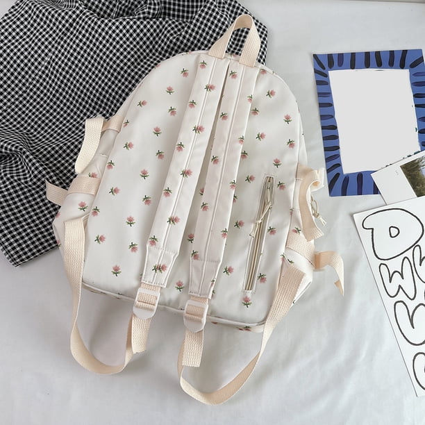 Bolsa Mochila floral de moda Mochilas escolares de viaje de gran capacidad de estilo preppy de nylon Ndcxsfigh Para Estrenar