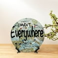 thumbnail image 6 of Sikiie I Haven't Been Everywhere But Its On My List Bone China Decorative Plate Personality Ceramic Dinner Plate Crafts Decorative Ceramic Decorative Plate -8in, 6 of 6