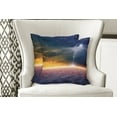 thumbnail image 4 of Ambesonne Landscape Throw Pillow Cover 2 Pack, Apocalyptic Sky View, 16", Orange and Blue, 4 of 6