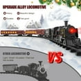 thumbnail image 3 of Beefunni Train Set, Train Toys with Luxury Tracks & Glowing Passenger Cars, Metal Toy Train with Smoke, Sound and Light, Christmas train set for under tree for 3 4 5 6 7+ Years Old Boys Gifts Kids To, 3 of 8